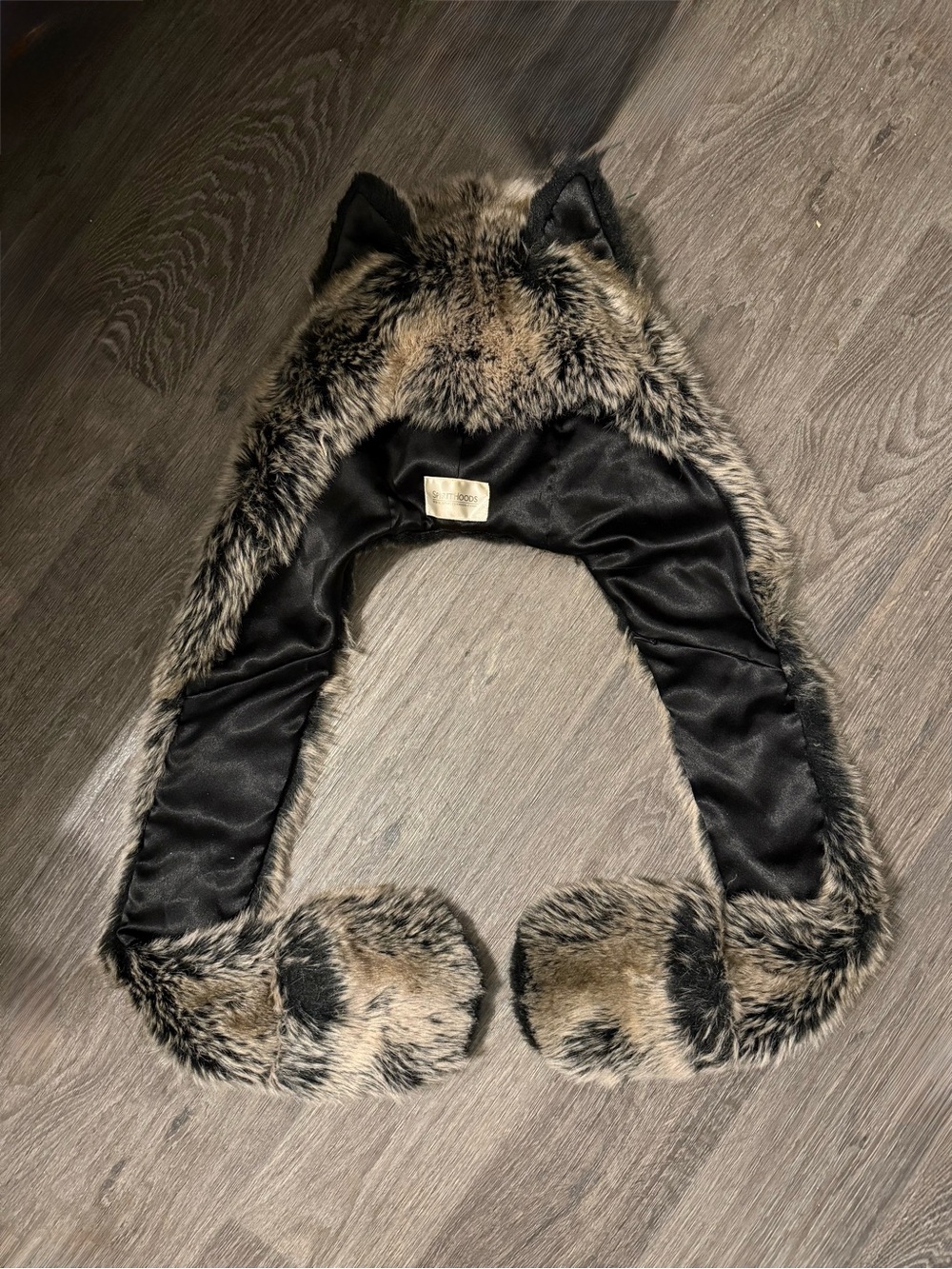 SpiritHoods Faux Fur Wolf Hood Scarf